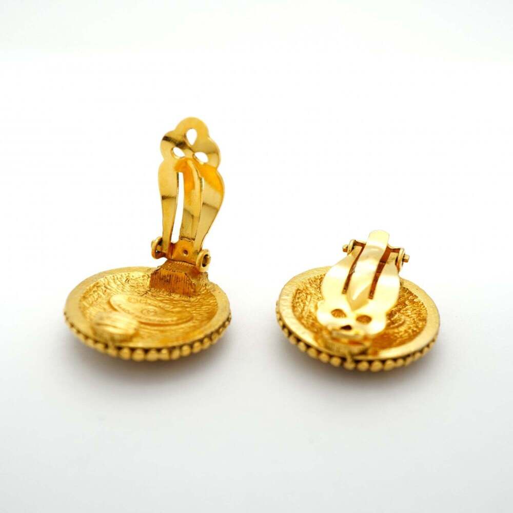 CHANEL Gold Logo Earrings - Picture 3 of 7